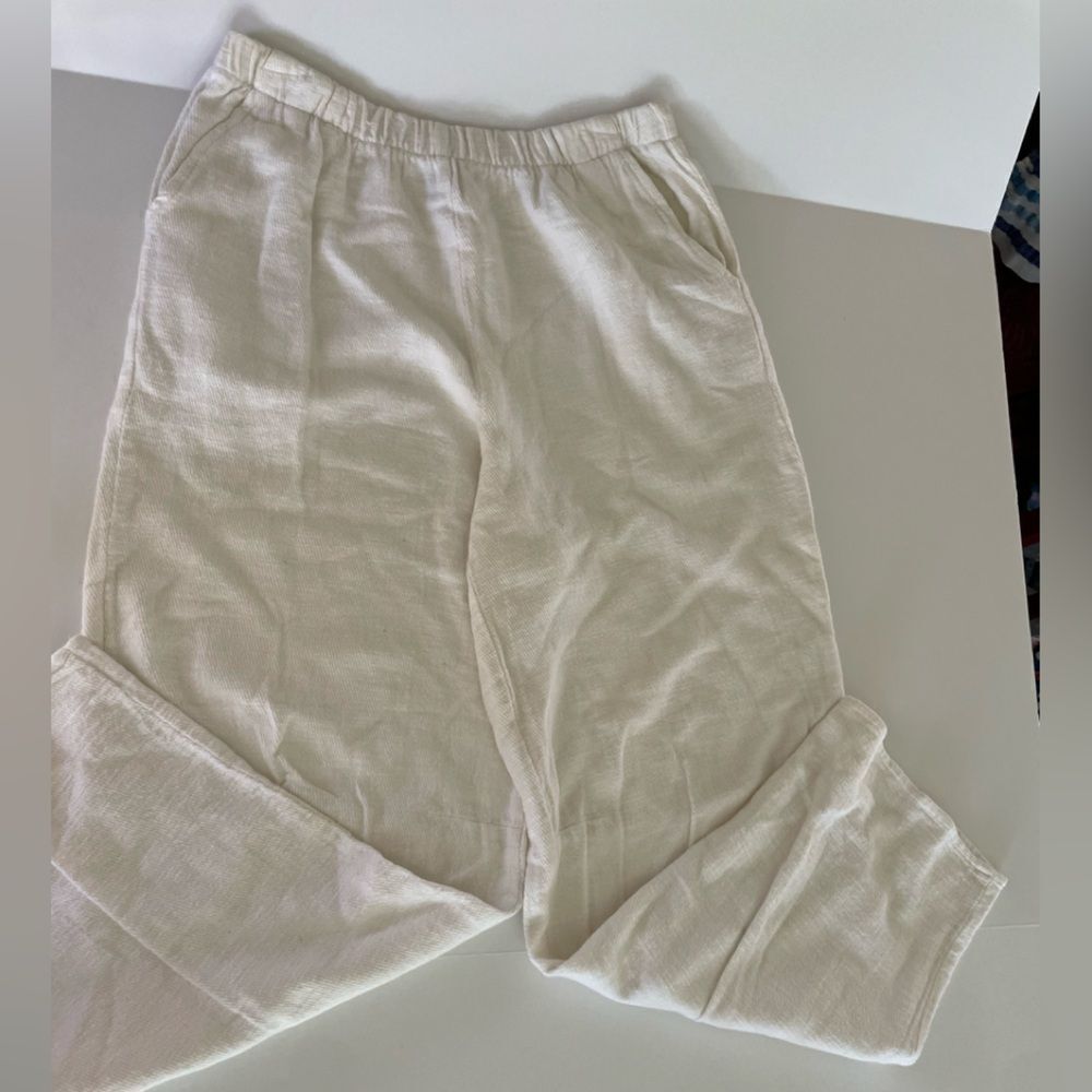 CP Shades Ivory Cotton Joggers Size Medium